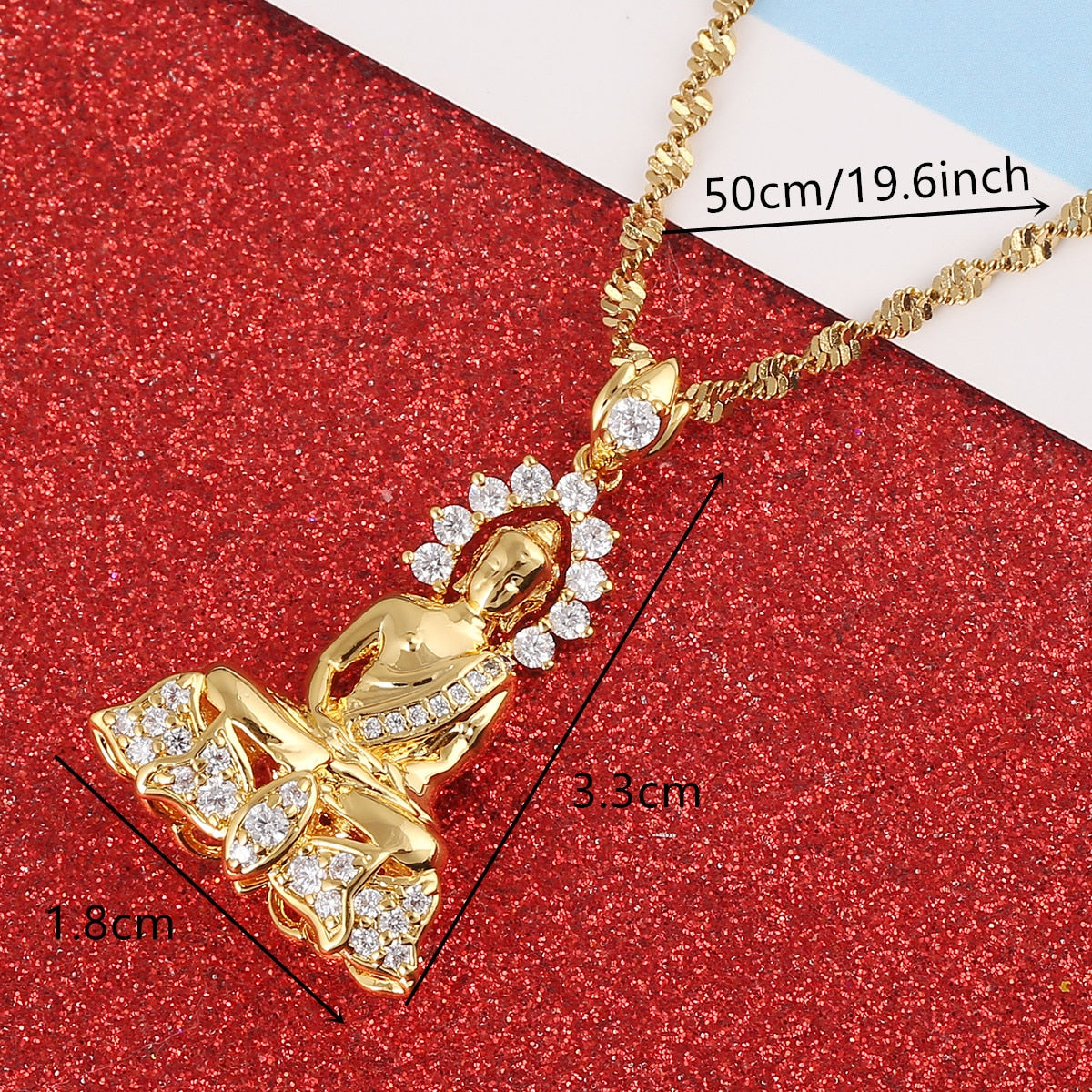 Amitabha Buddha Buddhist Pendant Necklace