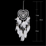 Wind Chimes Handmade Indian Dream Catcher Net With Feathers  Wall Hanging Dreamcatcher Craft Home Decoration