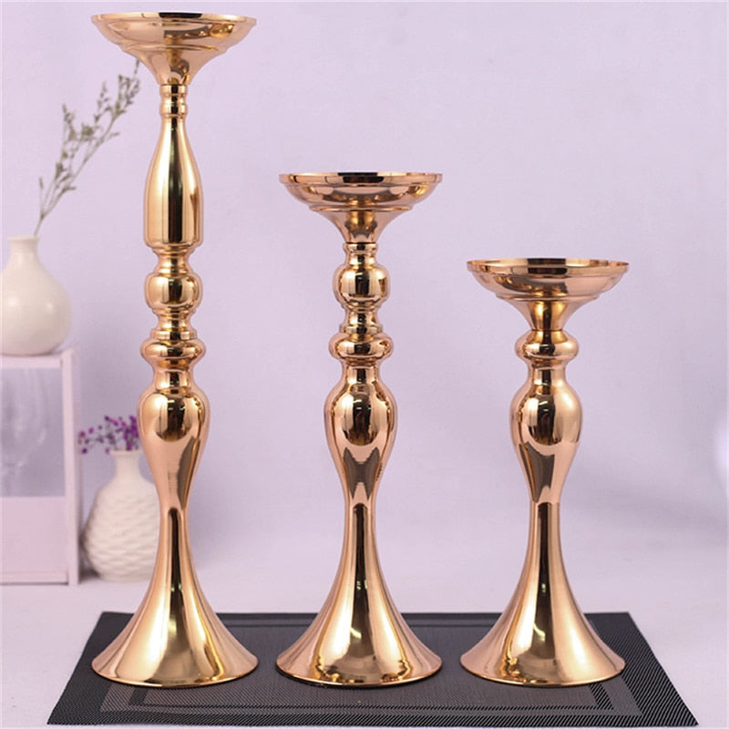 Metal Candle Holders Flowers Vase Candlestick
