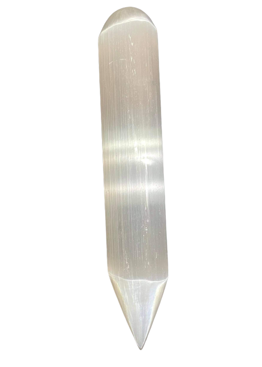 Crystal Massage Wand (White Salenite)
