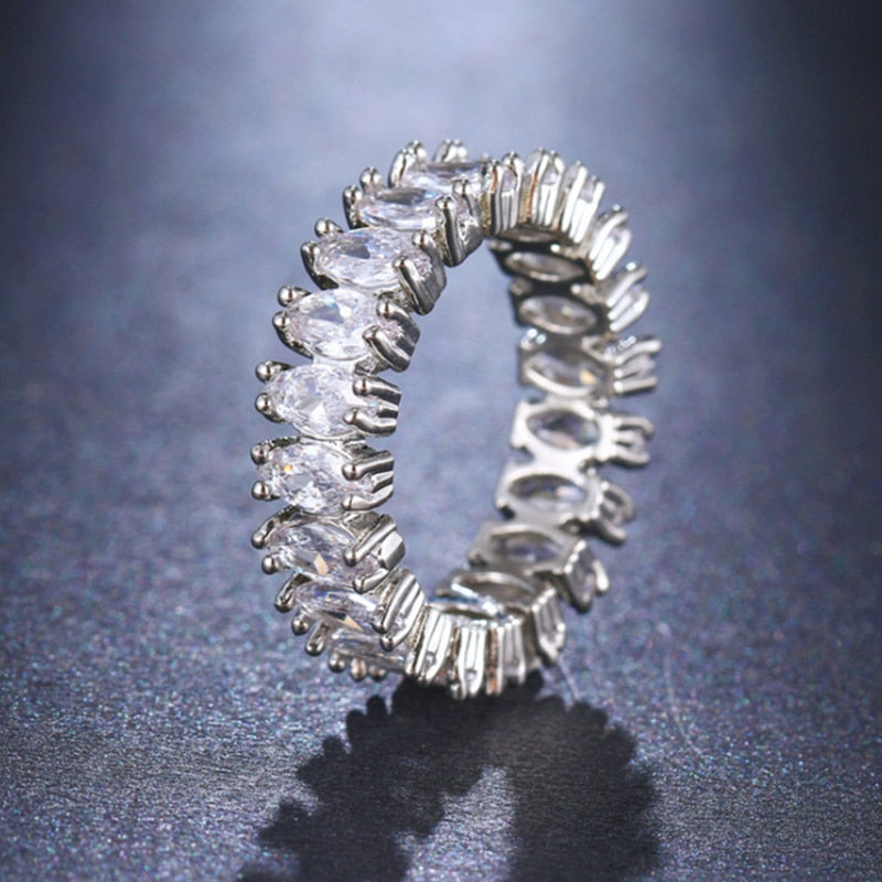 Handmade Eternity Promise Crystal Ring