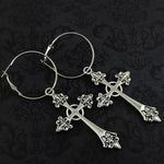 Cross Dangle Drop Earrings