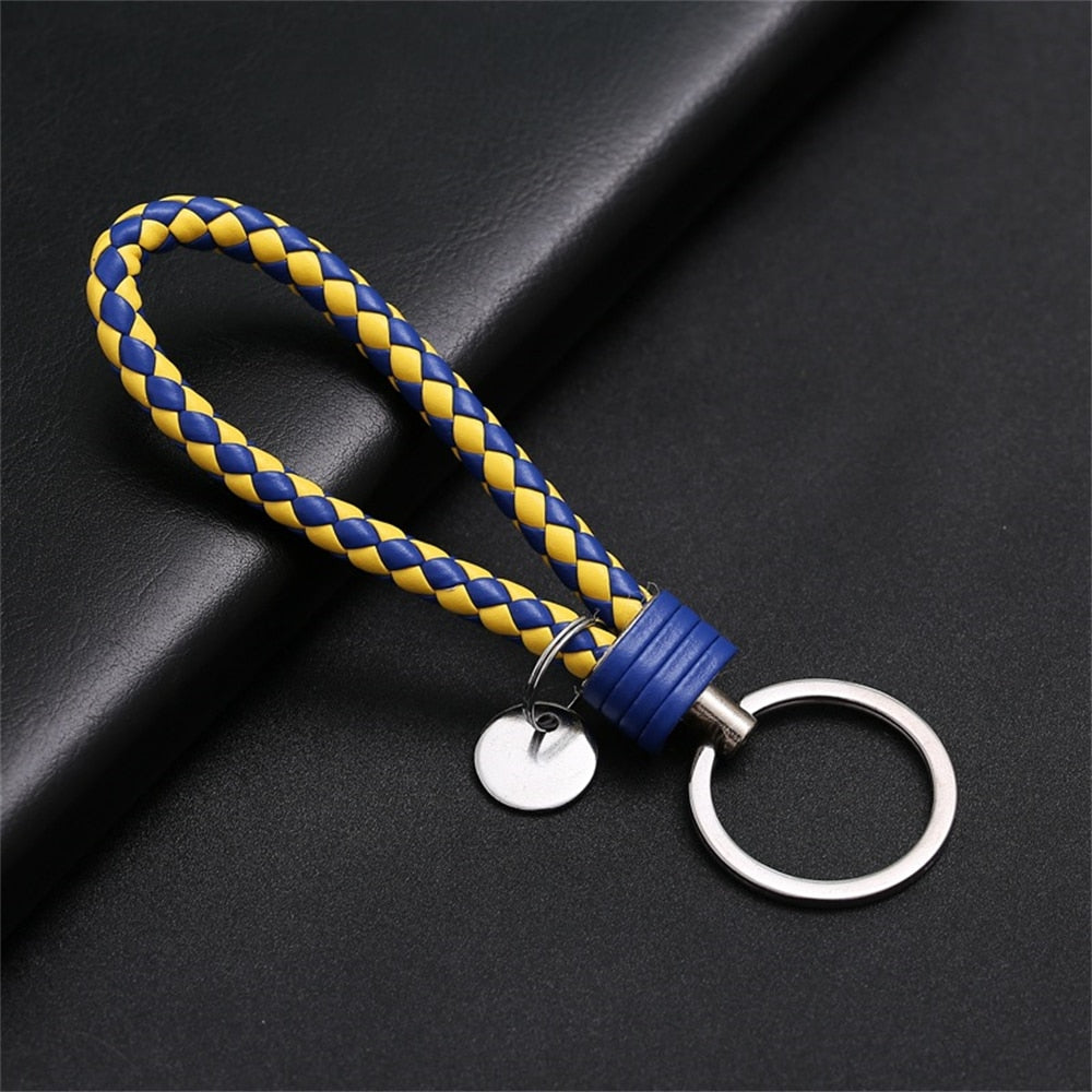 PU Leather Braided Rope Keychain