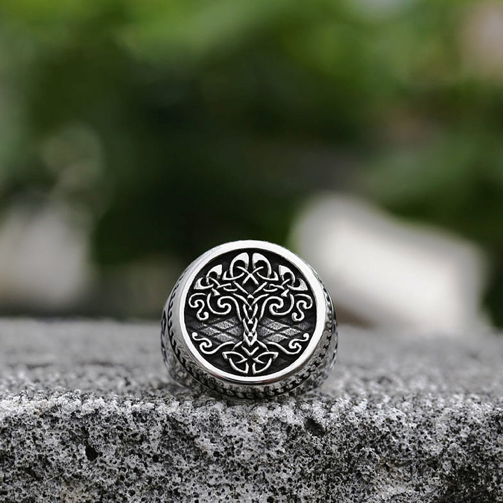 Vintage Viking Tree Of Life Ring Mythology Ring