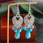 Hollow Carved Flowers Geometric Drop Earrings