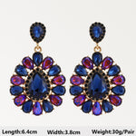 Dark Blue Series Long Dangle Drop Earrings