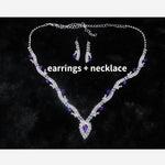 Trendy Blue Water Drop Rhinestones