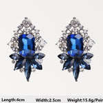 Dark Blue Series Long Dangle Drop Earrings