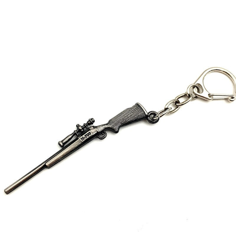 Black Color Machine-Gun Model Key Ring
