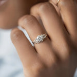 Elegant Gold Color Zircon Red Crystal Ring