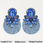 Dark Blue Series Long Dangle Drop Earrings