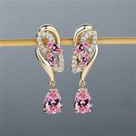 Crystal Flower Dangle Earrings
