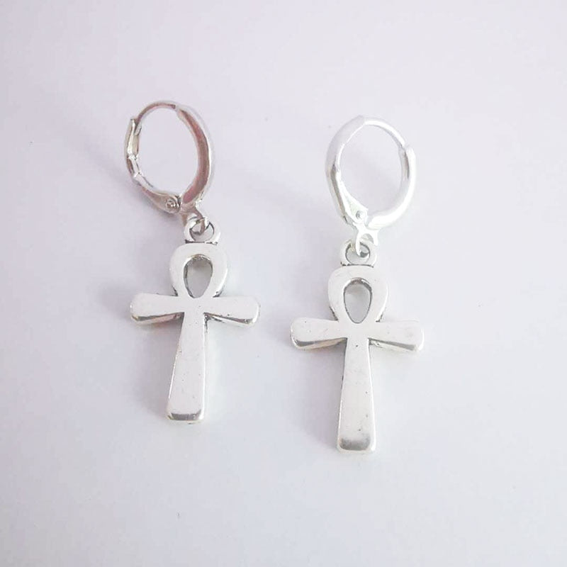 Cross Dangle Drop Earrings