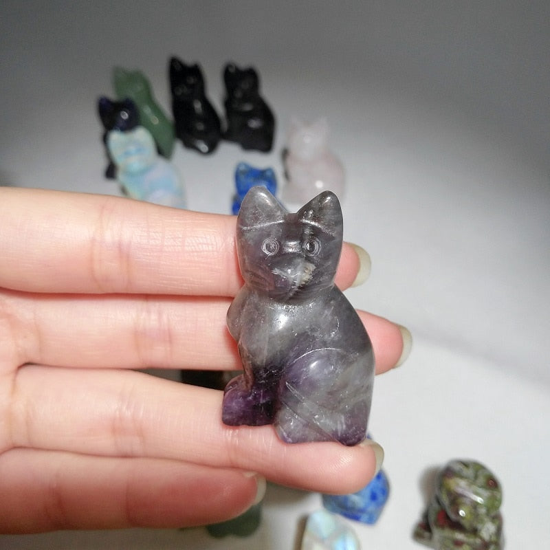 Gemstone Cat: A Healing Animal Figurine