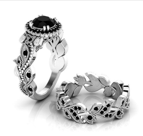Elegant Gold Color Zircon Red Crystal Ring