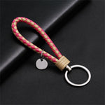 PU Leather Braided Rope Keychain