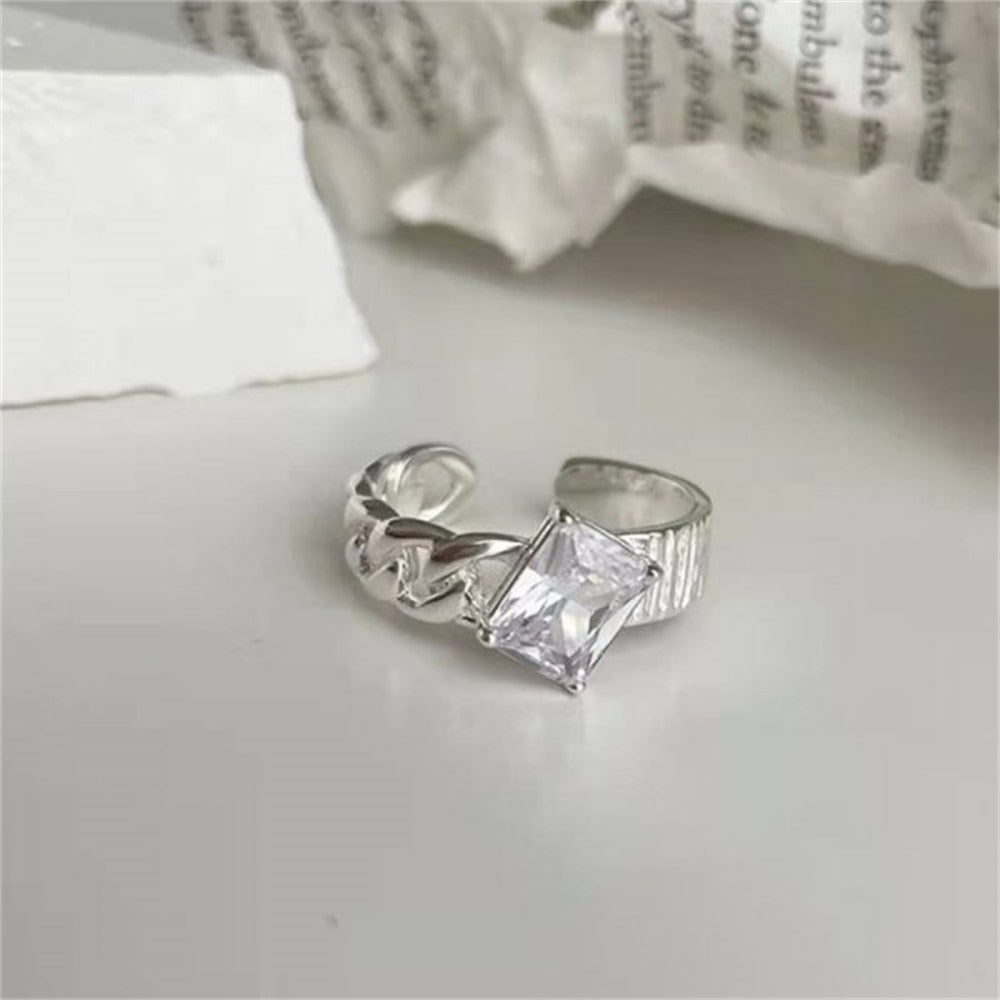 Retro Angel Wings Black Heart Rings