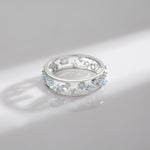 925 Sterling Silver Fashion Blue Opal Ring