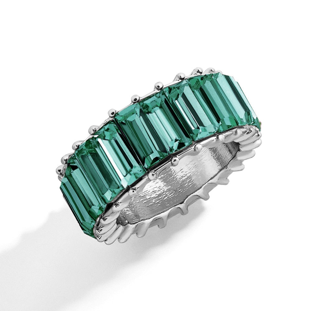 Cubic Zirconia Engagement Crystal Rings