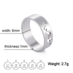 Women Stainless Steel Life Tree Hollow Ring