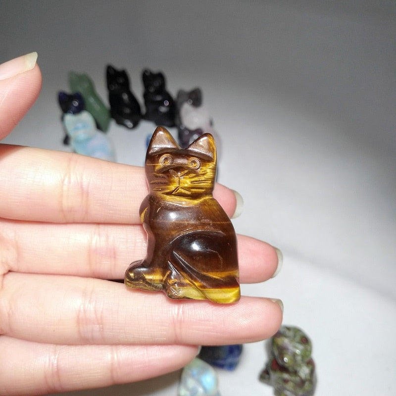 Gemstone Cat: A Healing Animal Figurine