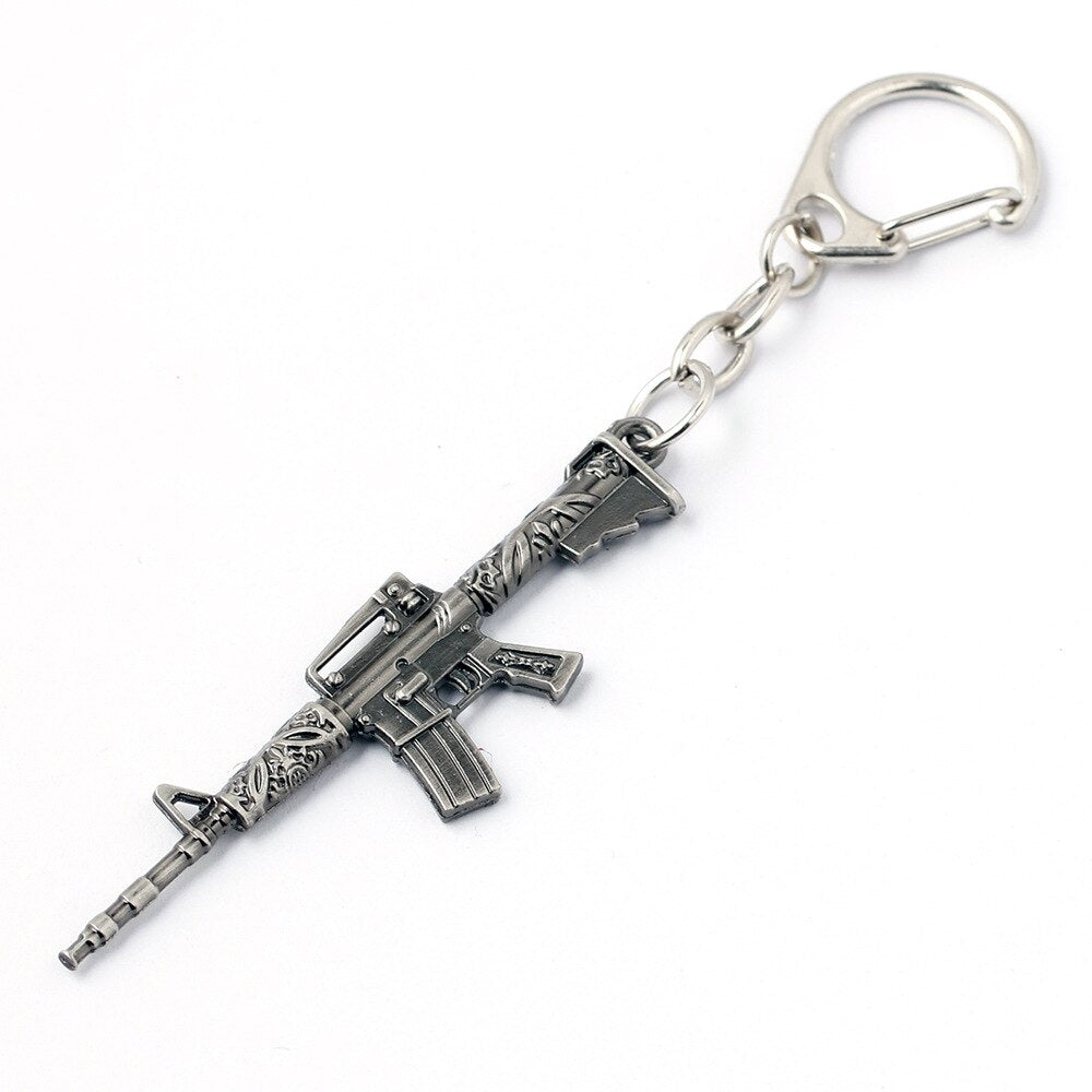 Black Color Machine-Gun Model Key Ring