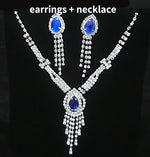 Trendy Blue Water Drop Rhinestones