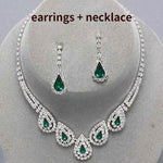 Trendy Blue Water Drop Rhinestones