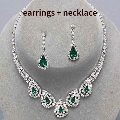 Trendy Blue Water Drop Rhinestones