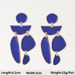 Dark Blue Series Long Dangle Drop Earrings