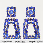 Dark Blue Series Long Dangle Drop Earrings