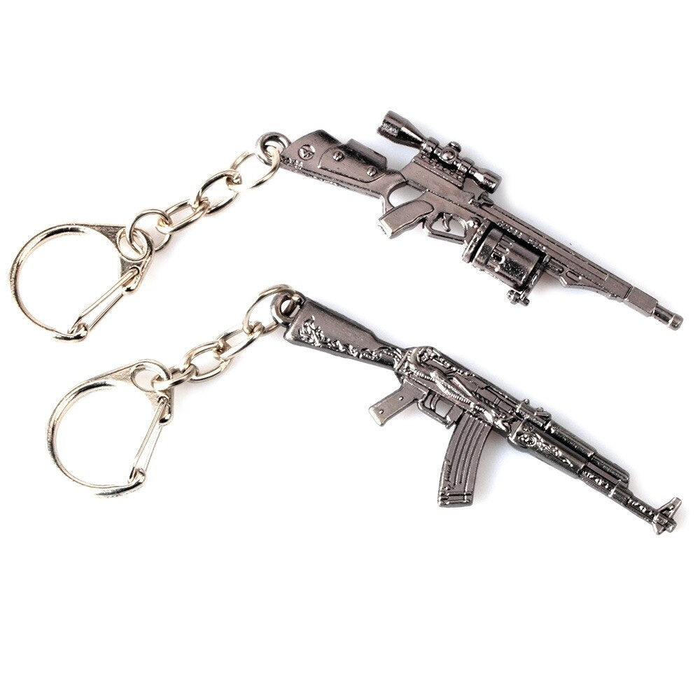 Black Color Machine-Gun Model Key Ring