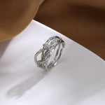 Retro Angel Wings Black Heart Rings