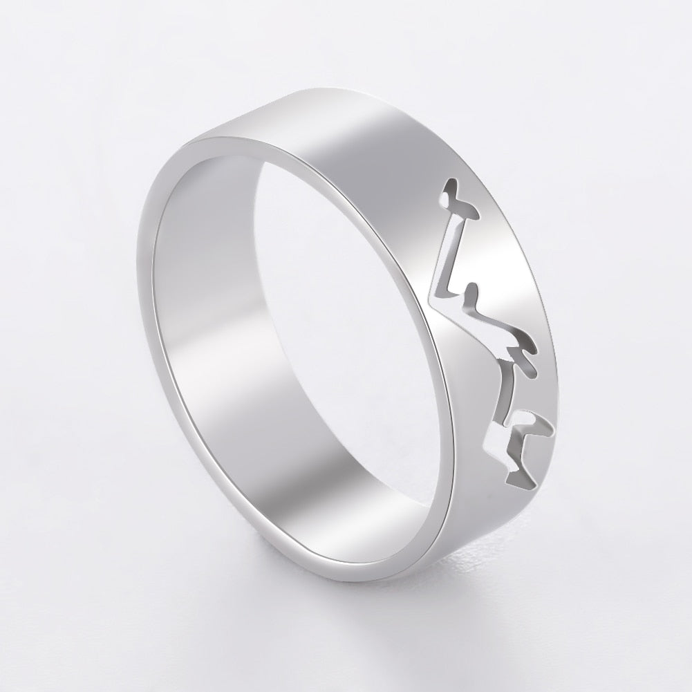 Women Stainless Steel Life Tree Hollow Ring