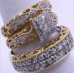 Elegant Gold Color Zircon Red Crystal Ring