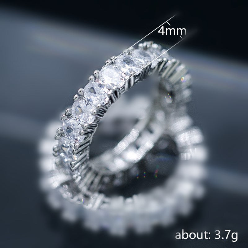 Handmade Eternity Promise Crystal Ring