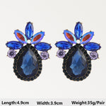 Dark Blue Series Long Dangle Drop Earrings