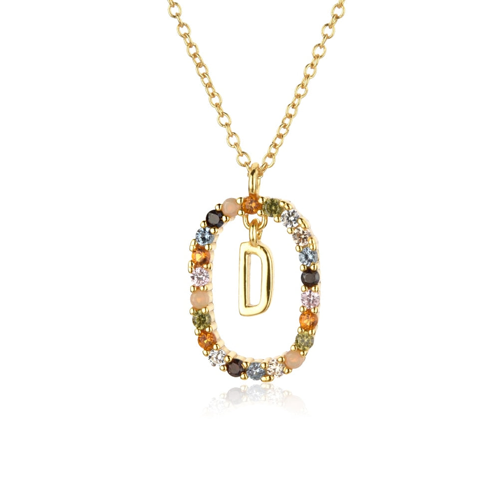 925 Sterling Silver Gold Letters 