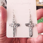 Cross Dangle Drop Earrings