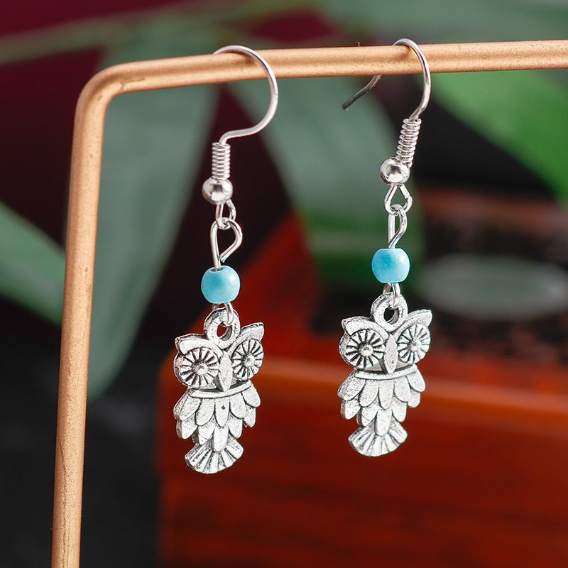 Hollow Carved Flowers Geometric Drop Earrings