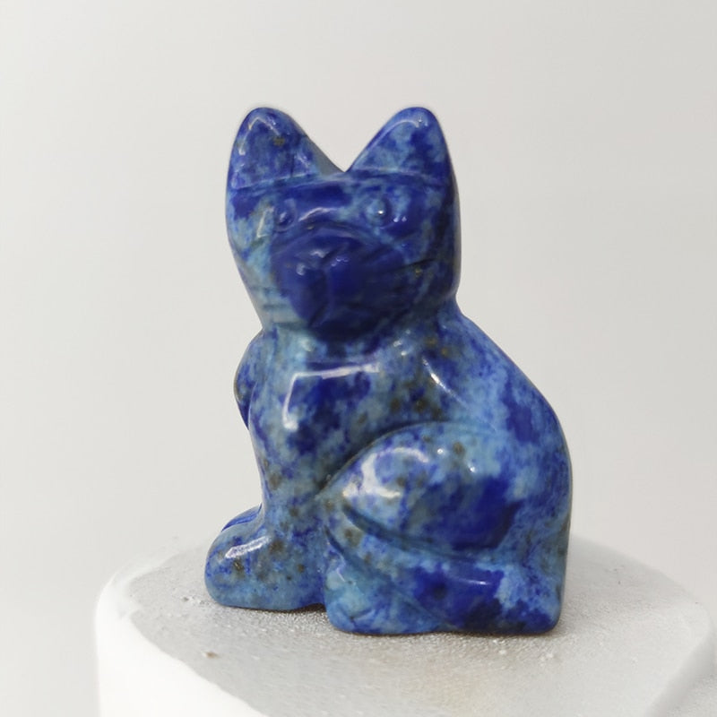 Gemstone Cat: A Healing Animal Figurine