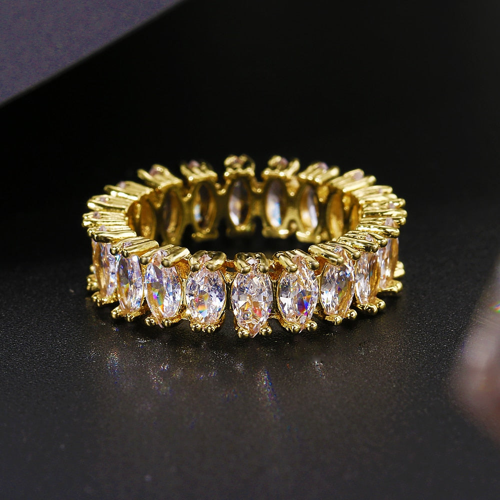 Cubic Zirconia Engagement Crystal Rings