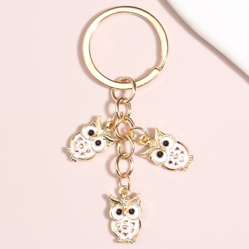 Cute Owl Star Key Ring