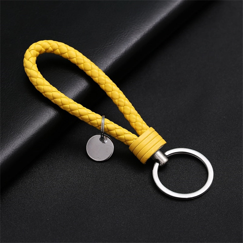 PU Leather Braided Rope Keychain