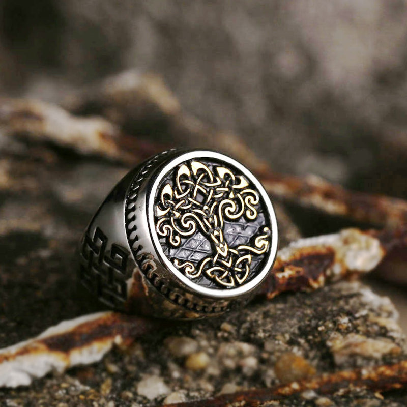 Vintage Viking Tree Of Life Ring Mythology Ring