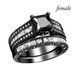 Elegant Gold Color Zircon Red Crystal Ring