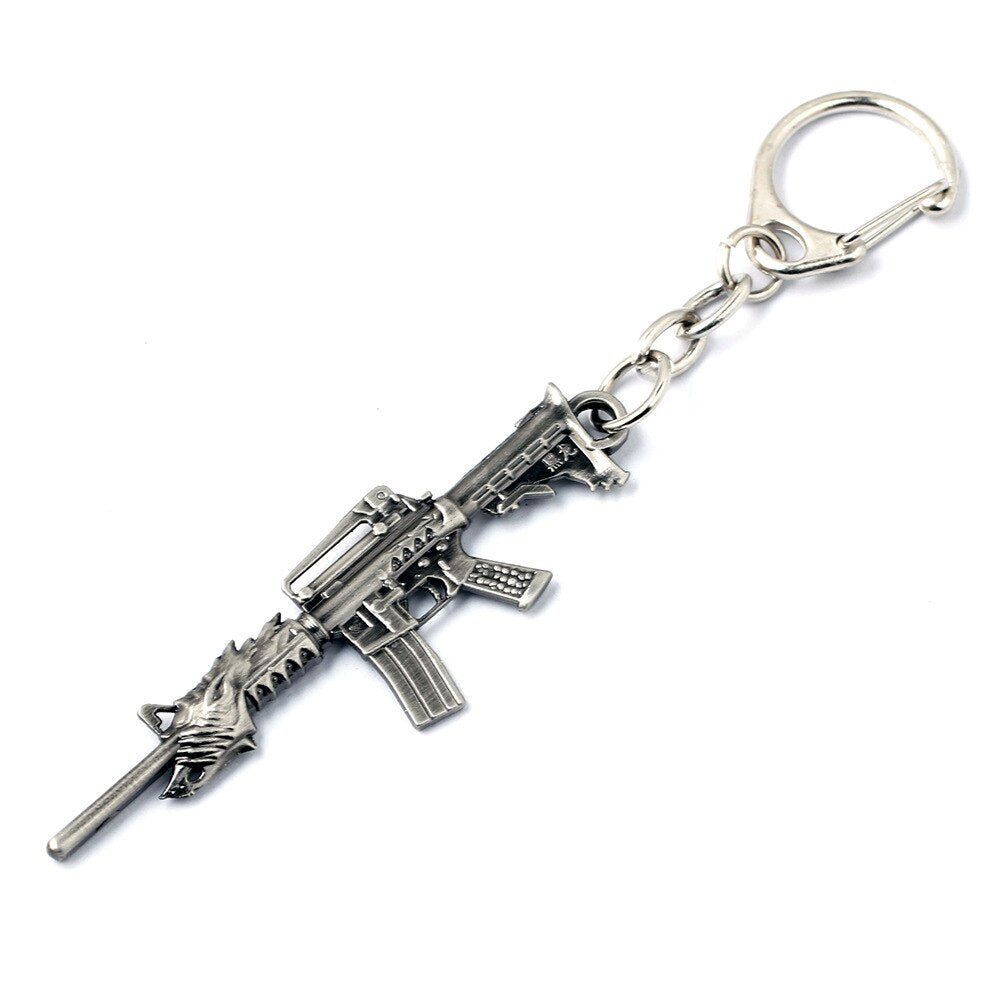 Black Color Machine-Gun Model Key Ring