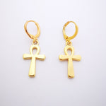 Cross Dangle Drop Earrings