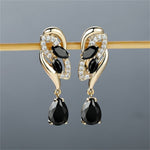 Crystal Flower Dangle Earrings