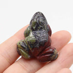 Frog Statue Reiki Figurine Opal Rose Quartz 